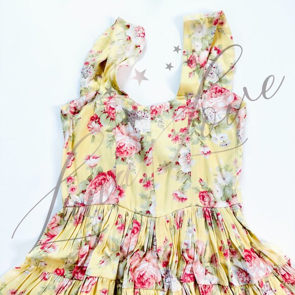 VANESSA MOONEY The Elisabeth Romper Dress In Yellow Rose NWT - Picture 9 of 10